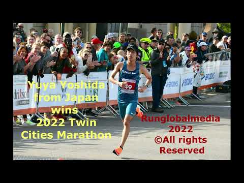 Yuya Yoshida, Japan, wins 40 anniversary Twin Cities Marathon 2022 日本の吉田裕也が