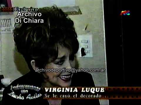 A Virginia Luque se le cayo el decorado en lo de Susana Gimenez 1999 V-10029 DiFilm