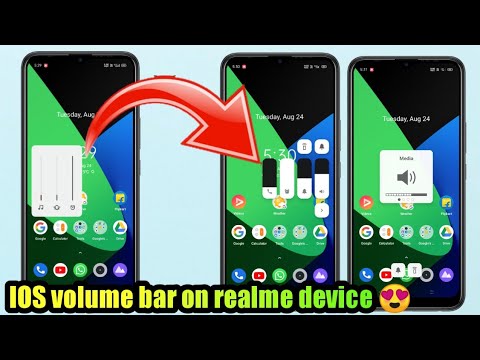 Change volume bar to iOS on realme narzo & realme device| Get iOS type volume panel on realme device