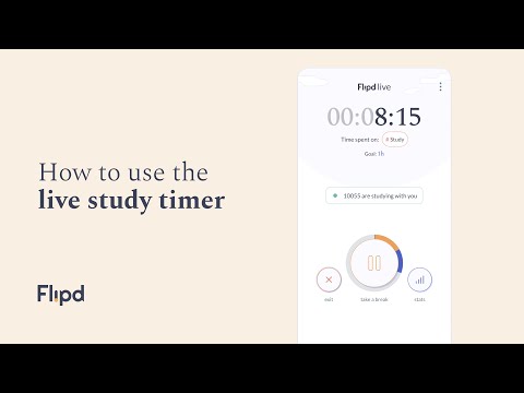 Flipd app tutorial: How to use the Live Study timer