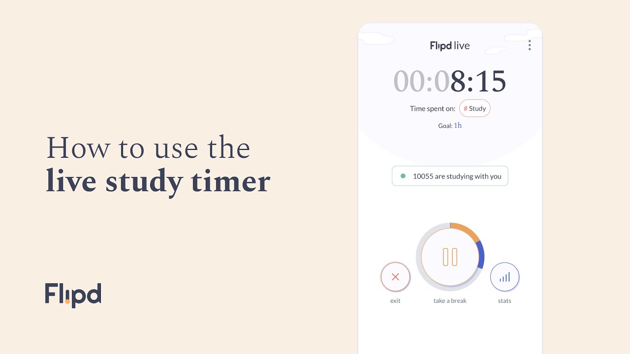 Flipd app tutorial: How to use the Live Study timer