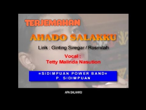 Tetty Malinda Nasution - Ahado Salakku | Terjemahan | Sinar Padang Record