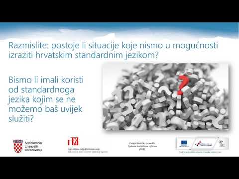 Hrvatski jezik, 1. r. SŠ - Hrvatski standardni jezik