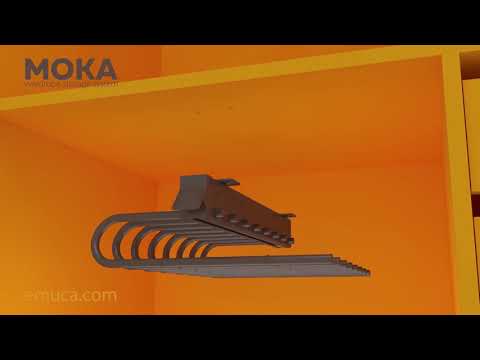 Porte pantalons extractible - Moka - gris métallisé EMUCA