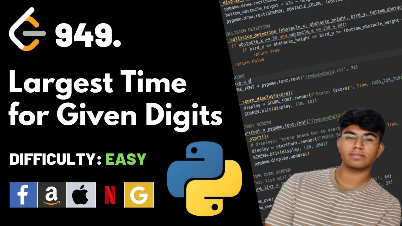 Largest Time for Given Digits | Leet code 949 | Theory explained + Python code