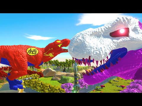 Goku T-rex Vs Biggest Frieza🚑Collect Dragon Ball Death Run Trap Sword-Animal Revolt Battle Simulator