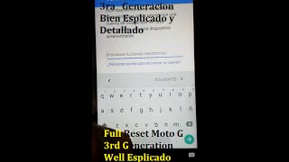 eliminar Cuenta moto g3 xt1550 xt1542  xt1540 xt1544 X Play X Style