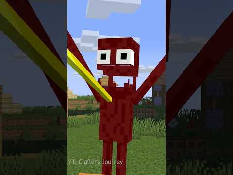 Unexpected Heroics: Zombie Couple Fights Back Villain | Minecraft Monster School #shorts