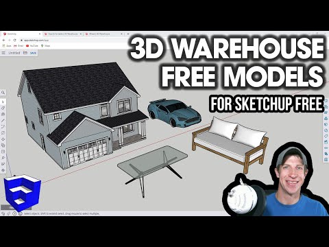GETTING STARTED with SketchUp Free - Lesson 5 - Free Models from the 3D Warehouse
