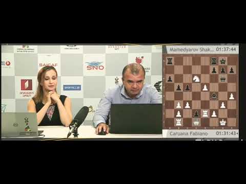 CARUANA FABIANO VS  MAMEDYAROV  SHAKHTIYAR !!! CHEES VIDEO 2018 ROUND 8 T 43rd Olympiad batumi