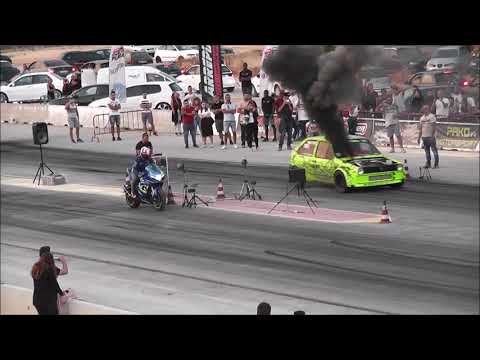 Europes Fastest FWD diesel vs Bike (Polo mk2 Am motorsport)