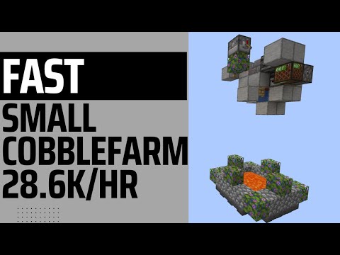 Fast 5-Minute Cobblestone Farm - bigbooty17 — Minecraft farm tutorial thumbnail