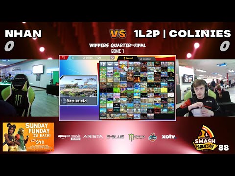 Nhan vs 1L2P  colinies - Smash Ultimate Singles Winners Quarters Smash Parmesan 88 - Joker vs Roy