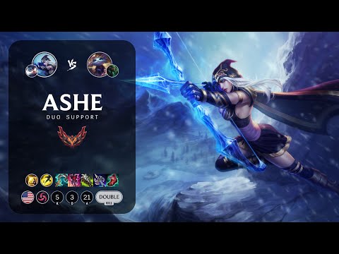 Ashe Support vs Yuumi - NA Grandmaster Patch 13.8