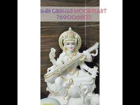 Marble Idol Saraswati Statue