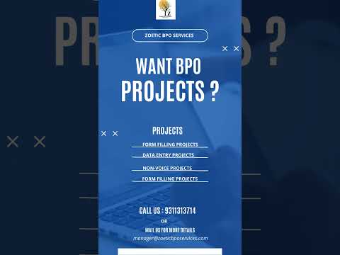 DATA ENTRY PROJECTS FOR BPO