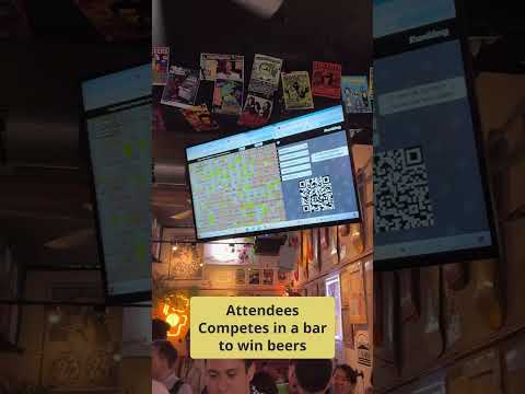 Bar event — 70 attendees played a custom CraftMyGame, bar collected emails
