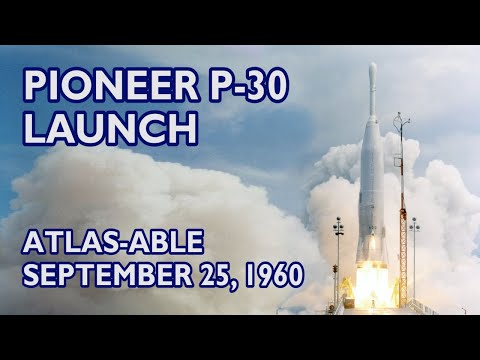PIONEER P-30 Launch - Atlas-Able [48 fps, HD] 1960/09/25, Cape Canaveral, LC-12