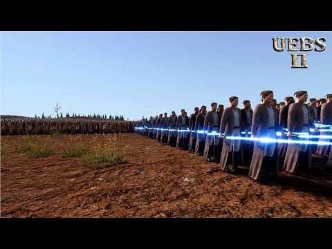 200,000 SPARTANS GUARD 5,000 LASER KNIGHTS vs 2,000,000 ORCS | Ultimate Epic Battle Simulator 2