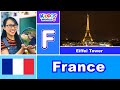 Learning The ABC Countries Names And Landmark From A Z With Miss V