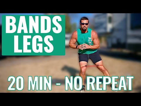 Resistance Bands Legs Workout - 20 Min - No Repeats