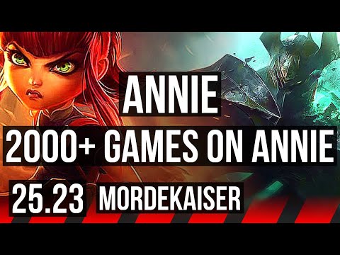 ANNIE vs MORDEKAISER (TOP) | 2000+ games, Dominating | NA Master | 25.23