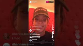 Rihanna watching her debut on #BatesMotel on Instagram live