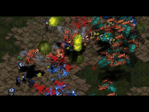 4K 2v2! ZergbOy (Z)/LoCcxitO (T) vs Kingpin (Z)/landowner (P) on Dantes Peak - StarCraft - Brood War