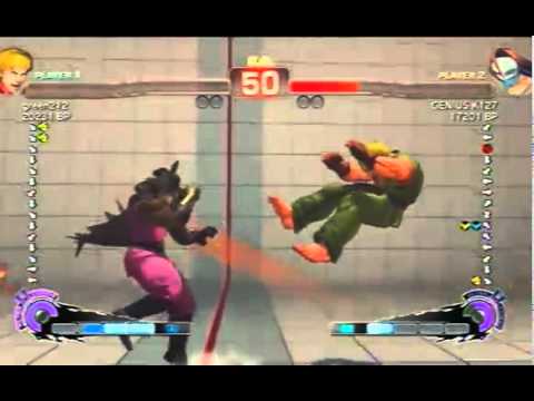 SSF4 Japanese: Momochi (Ken) vs GENIUS K127 (Claw) - Taunting... pays off?