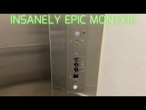 INSANE Montgomery Black Button Hydraulic Elevator | Renton Technical College | Bldg B | Renton, WA
