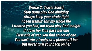 Travis Scott - STOP TRYING TO BE GOD (Lyrics) ft. James Blake, Kid Cudi &amp; Stevie Wonder