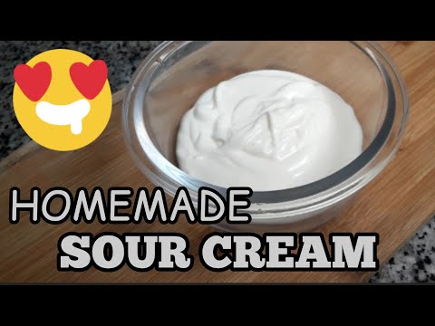 ONLY 3 INGREDIENTS TO MAKE HOMEMADE SOUR CREAM | VERY EASY | Elle's Kitchen