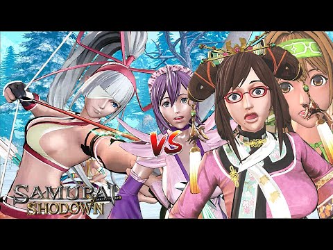 Samurai Shodown MINA MAJIKINA vs ALL CHARACTERS (F) Gameplay | Season Pass 2 | DLC | SamSho SS 2019