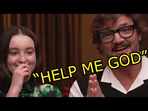 Bella Ramsey gets the giggles and foils Pedro Pascal's interview #captioned