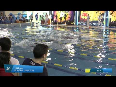 Serie 3 dei 100 Dorso Ragazzi Maschi - Meeting di Halloween 10Trofeo citta' di Rosa'