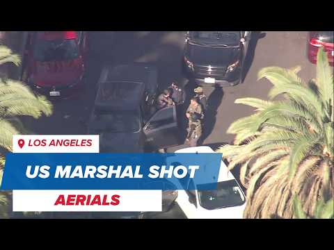 LA ICE Operation: Agents open fire, hit US Marshal and the suspect | Aerials