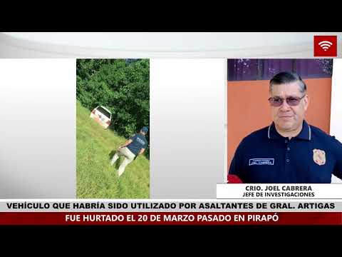 VEHÍCULO UTILIZADO EN ASALTO EN GENERAL ARTIGAS ERA HURTADO