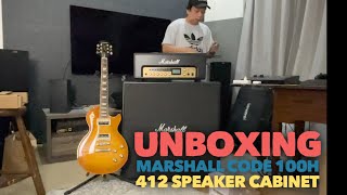 Video thumbnail for Unboxing Marshall Code 100H and Code 412 Speaker Cabinet by Splash