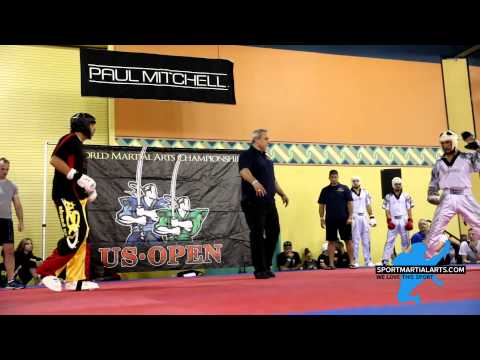 Jamie Cravens vs Justin Ortiz - Mens Team Sparring - US Open 2014