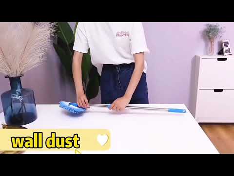 Rotatable Triangle Mop with Long Handle, Microfiber Flat Floor mop