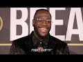 DEONTAY WILDER VS. DOMINIC BREAZEALE - THE FULL POST FIGHT PRESS CONFERENCE VIDEO