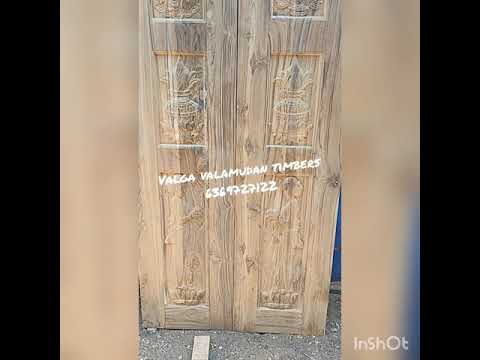 Hand Carved Teak Wooden Door