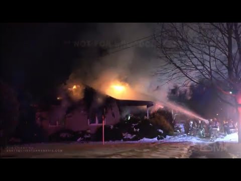 01-23-2021 Girard, PA - House Fire - Cold Temperatures Led to Frozen Hydrants, Struggle to Gain Cont