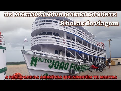 Viagem de barco|MANAUS a NOVA OLINDA DO NORTE 8 horas de viagem pelo rio madeira..