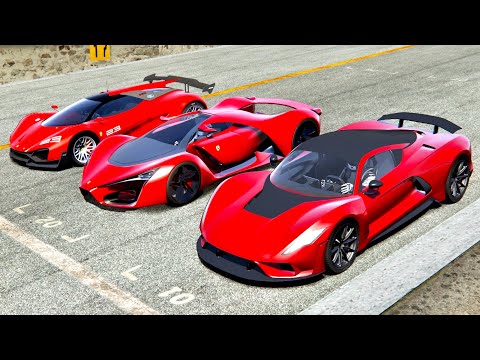 Hennessey Venom F5 vs Ferrari F80 Concept vs Ferrari Xezri - Old Monza