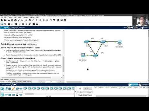 5.1.9 Packet Tracer – Investigate STP Loop Prevention