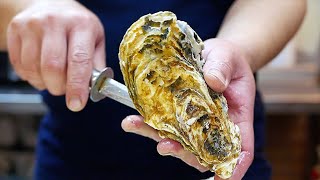 Japanese Street Food - GIANT FRIED OYSTERS Okinawa Seafood Japan