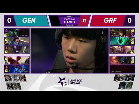 LCK 2019 | GEN vs GRF | Game 1 | Full Match | 20/02/2019