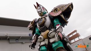 Power Rangers Super Ninja Steel - Megazord Fight and Fox Zord | Episode 8 &quot;Caught Red-Handed&quot;