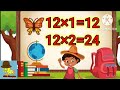 12-x1-12 Multiplication, Table of Twelve Tables Song Multiplication Time of tables - MathsTables